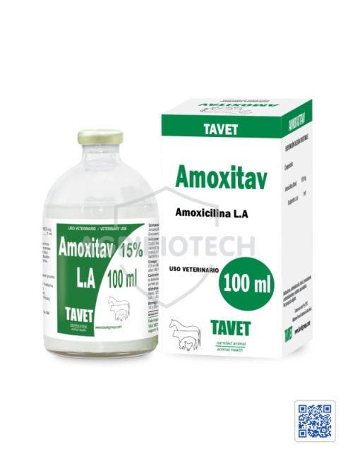 AMOXITAV 15% LA 100ML - Đặc trị nhiễm khuẩn trên vật nuôi